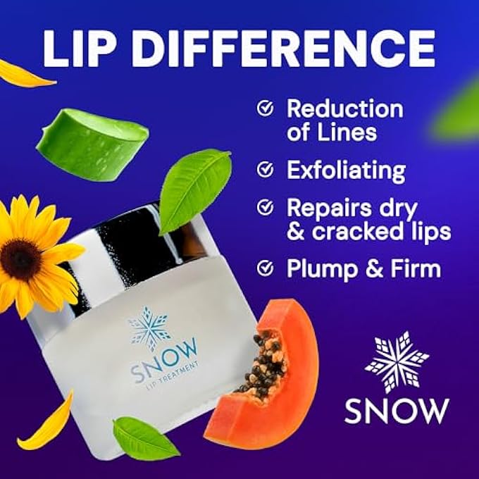 Snow REJUVENATING LIP TREATMENT WITH HYALURONIC ACID | DEEPLY HYDRATING LIP BALM FOR YOUTHFUL-LOOKING LIPS | MOISTURIZING LIP BALM FOR CHAPPED LIPS | NOURISHING LIP MOISTURIZER FOR SOFT & SUPPLE LIPS - Image 4